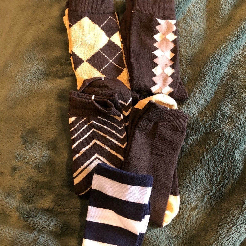 (5) Pair Assorted Calf Socks, All Brand New!!